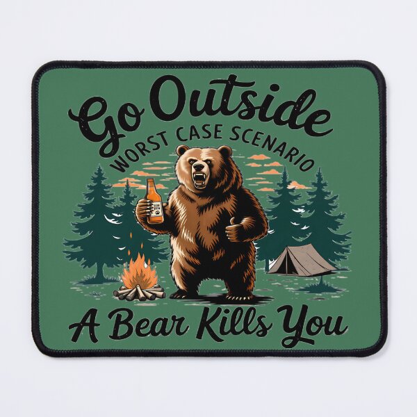 Item preview, Funny Bear Camping- Worst Case Scenario Aesthetic Design designed and sold by Trinidesigns123.