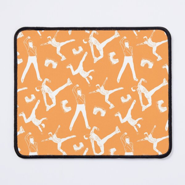Item preview, Male Figure Skaters White Designs on Orange designed and sold by PD-Skating.