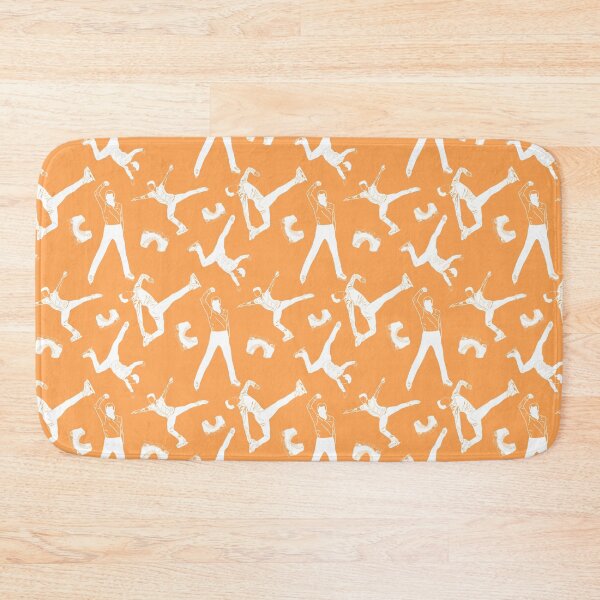 Item preview, Male Figure Skaters White Designs on Orange designed and sold by PD-Skating.
