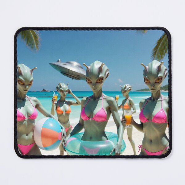 Item preview, Alien Siren Lounging with UFO designed and sold by ITSimagination.