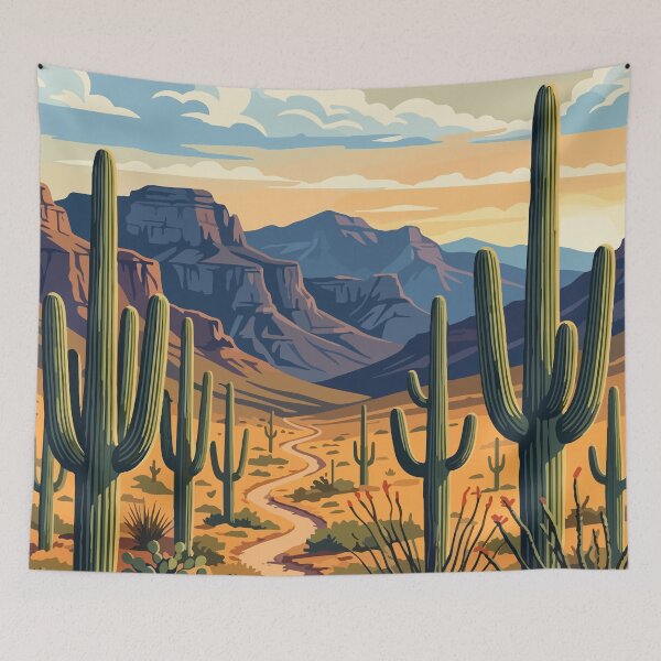 Item preview, Saguaro National Park USA Travel Vintage designed and sold by RareDeerArt.