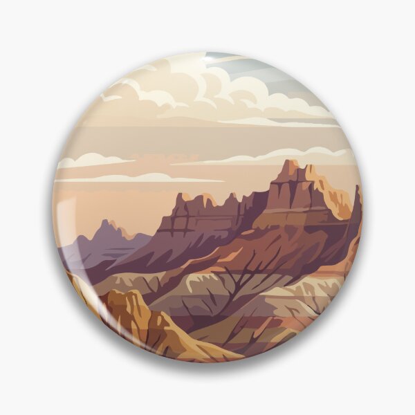 Item preview, Badlands National Park USA Travel Vintage designed and sold by RareDeerArt.