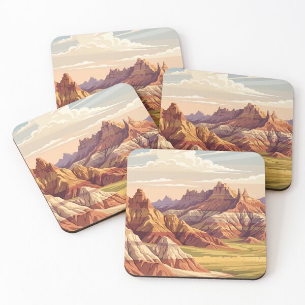 Item preview, Badlands National Park USA Travel Vintage designed and sold by RareDeerArt.