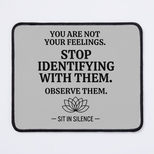 Item preview, You Are Not Your Feelings Minimalist Quote Tee designed and sold by SitInSilence24.