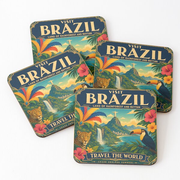 Item preview, Brazil retro illustration travel tourism  designed and sold by amithc.
