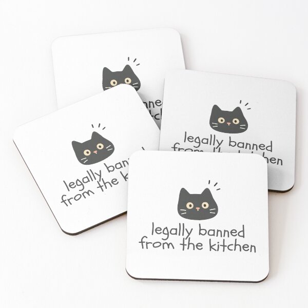 Item preview, Legally Banned From the Kitchen designed and sold by Nope Cats.