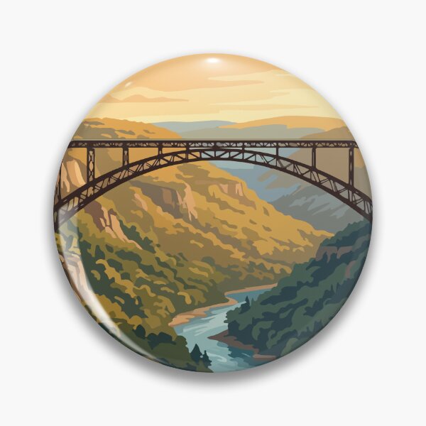 Item preview, New River Gorge National Park USA Travel Vintage designed and sold by RareDeerArt.