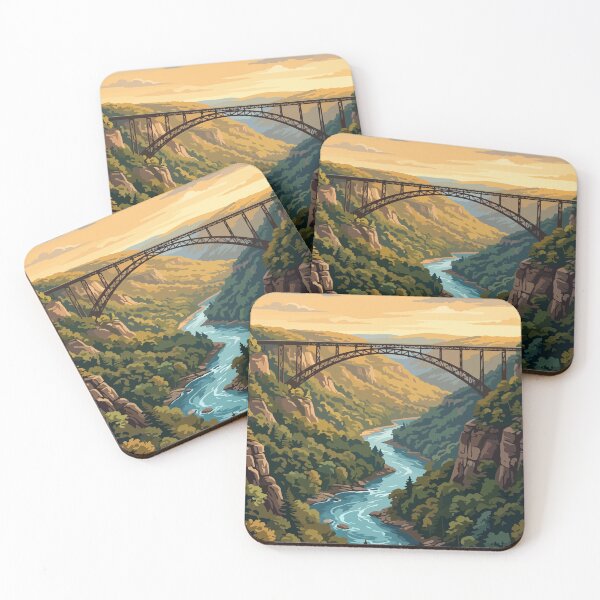 Item preview, New River Gorge National Park USA Travel Vintage designed and sold by RareDeerArt.