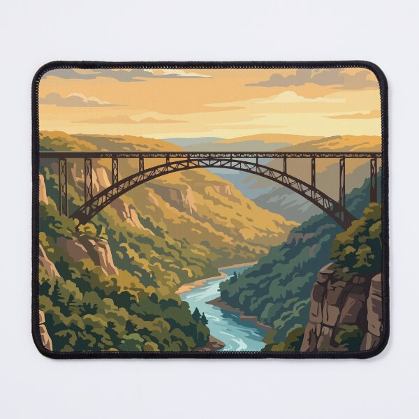 Item preview, New River Gorge National Park USA Travel Vintage designed and sold by RareDeerArt.