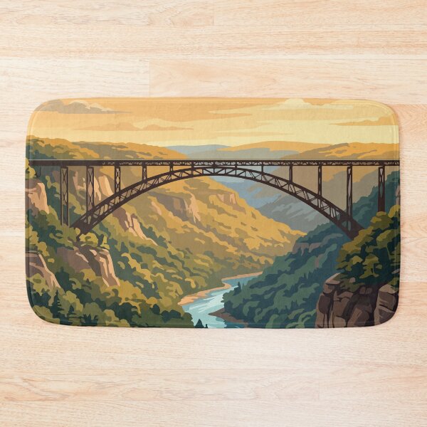 Item preview, New River Gorge National Park USA Travel Vintage designed and sold by RareDeerArt.