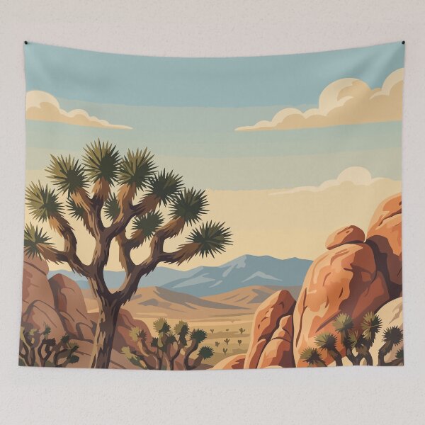 Item preview, Joshua Tree National Park USA Vintage Travel designed and sold by RareDeerArt.