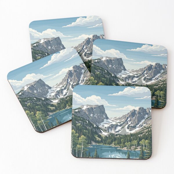 Item preview, Rocky Mountain National Park USA Vintage Travel designed and sold by RareDeerArt.