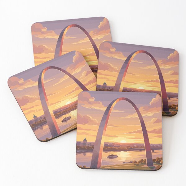 Item preview, Gateway Arch National Park USA Vintage Travel designed and sold by RareDeerArt.