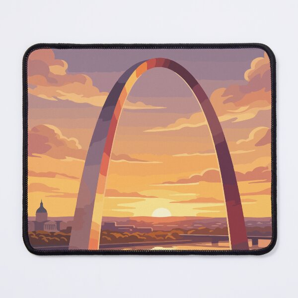 Item preview, Gateway Arch National Park USA Vintage Travel designed and sold by RareDeerArt.