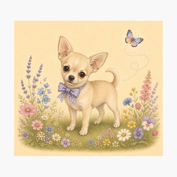 Item preview, Chihuahua Puppy Dog Floral Baby Nursery Room designed and sold by DogGonePeople.