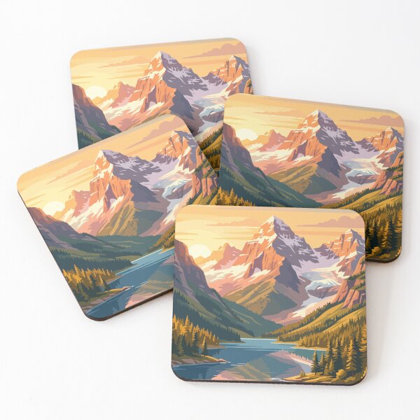 Item preview, Glacier National Park USA Vintage Travel designed and sold by RareDeerArt.