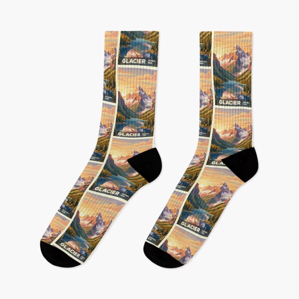 Item preview, Glacier National Park USA Vintage Travel designed and sold by RareDeerArt.