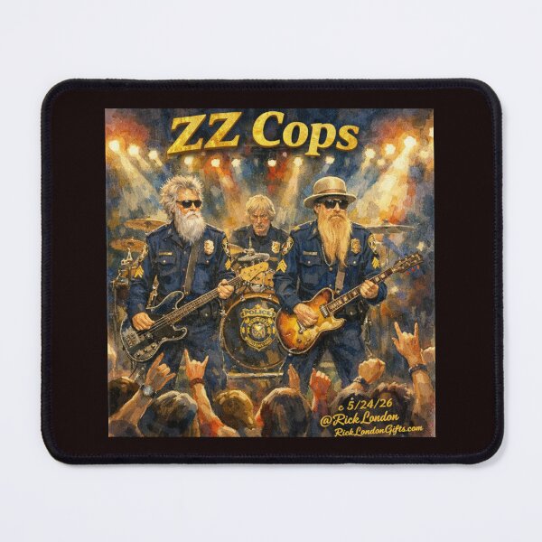 Item preview, ZZ Cops – Rock Band Police Parody Cartoon designed and sold by Rick London Gifts.