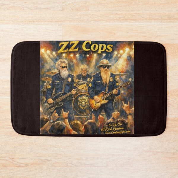 Item preview, ZZ Cops – Rock Band Police Parody Cartoon designed and sold by Rick London Gifts.