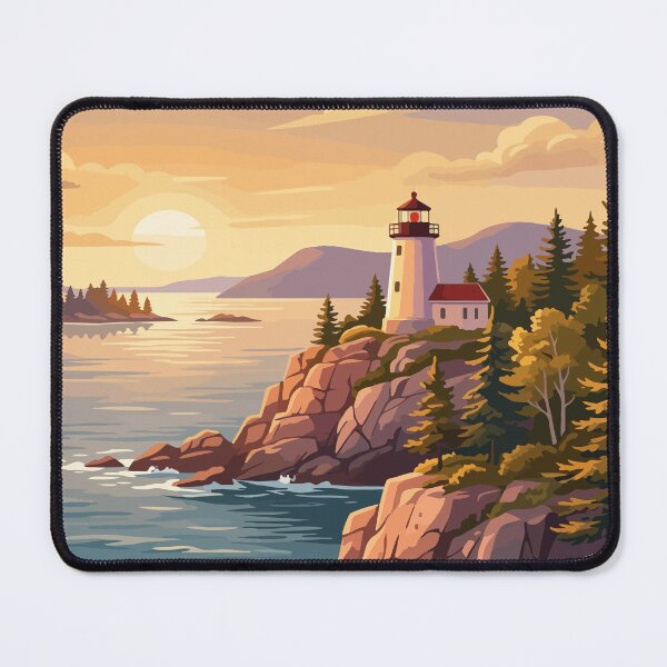 Item preview, Acadia National Park USA Vintage Travel designed and sold by RareDeerArt.