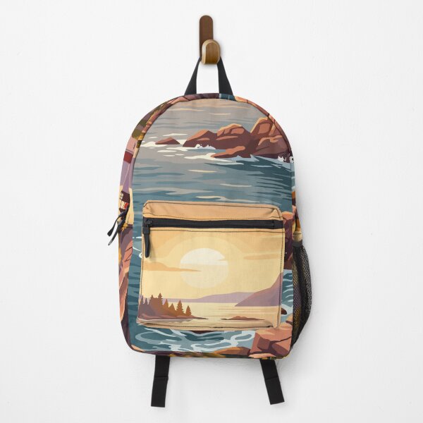Item preview, Acadia National Park USA Vintage Travel designed and sold by RareDeerArt.