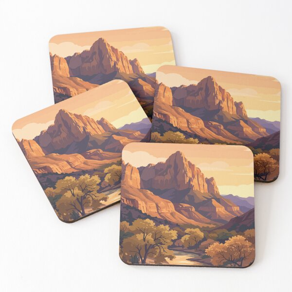Item preview, Zion National Park USA Vintage Travel designed and sold by RareDeerArt.