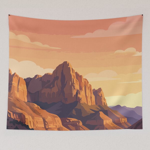 Item preview, Zion National Park USA Vintage Travel designed and sold by RareDeerArt.
