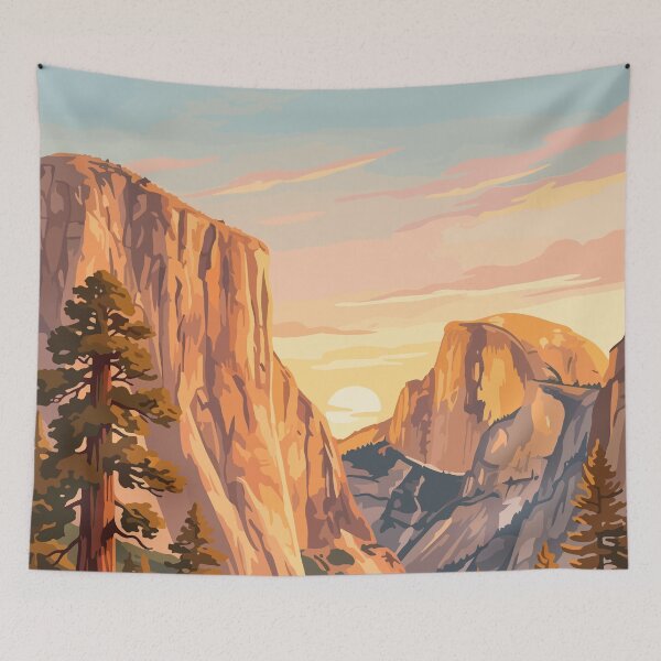Item preview, Yosemite National Park USA Vintage Travel designed and sold by RareDeerArt.