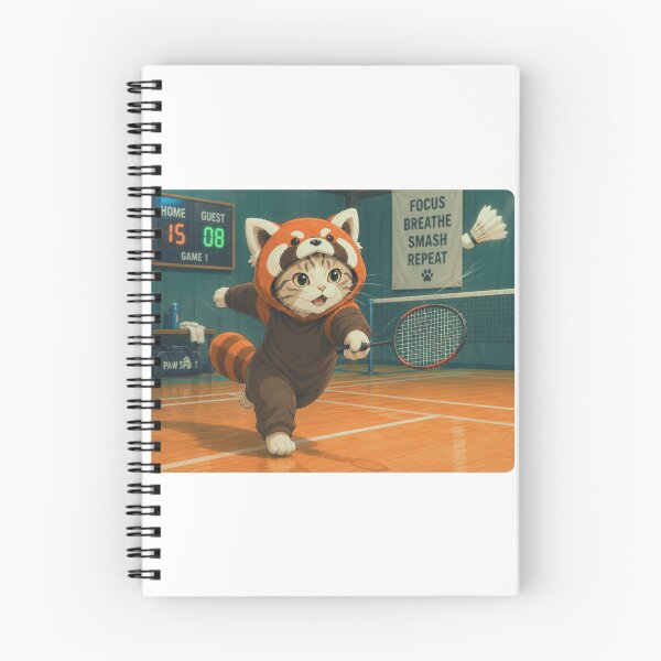 Item preview, Badminton is fun (panda cat) designed and sold by RunningWhiskers.