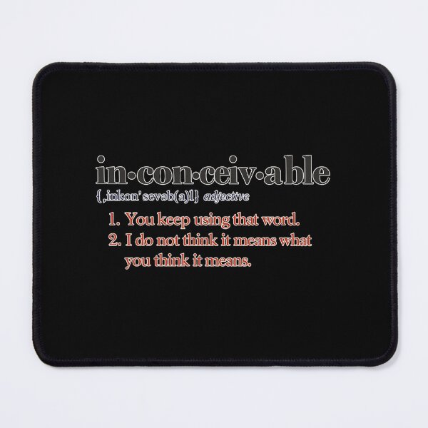 Item preview, Inconceivable Funny Wordplay Humor Design designed and sold by Ekonolotie.