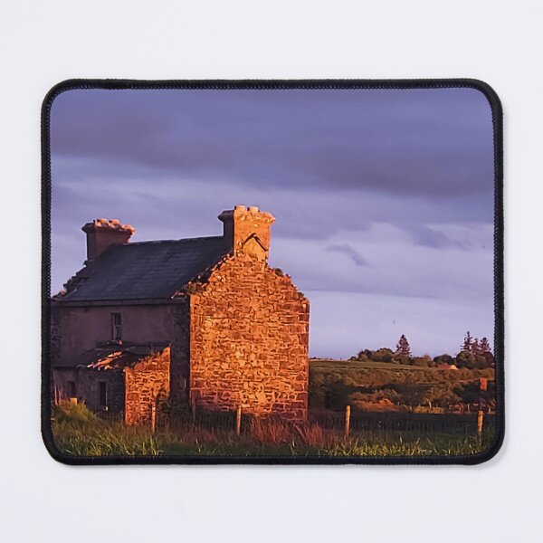 Item preview, Derelict Irish Cottage at Sunset – Rustic Rural Ireland Stone House designed and sold by ivon55.