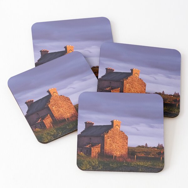 Item preview, Derelict Irish Cottage at Sunset – Rustic Rural Ireland Stone House designed and sold by ivon55.
