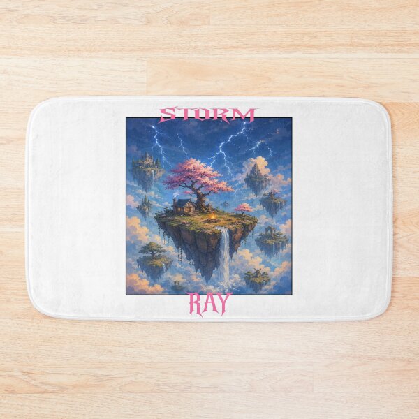 Item preview, Floating Island Storm Fantasy Art | RAY Vintage Streetwear Graphic Tee designed and sold by RAYapparel.
