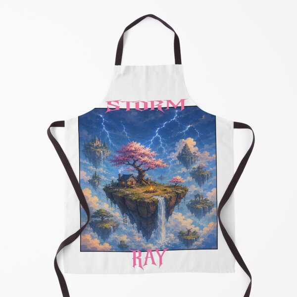 Item preview, Floating Island Storm Fantasy Art | RAY Vintage Streetwear Graphic Tee designed and sold by RAYapparel.