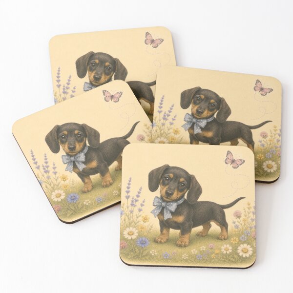 Item preview, Dachshund Puppy Dog Floral Baby Nursery Room designed and sold by DogGonePeople.