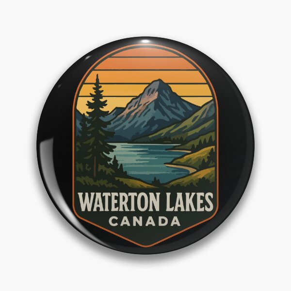 Item preview, Waterton Lakes National Park Retro Travel designed and sold by TomFrontierArt.