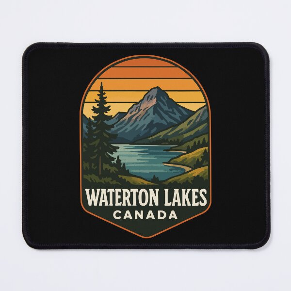 Item preview, Waterton Lakes National Park Retro Travel designed and sold by TomFrontierArt.