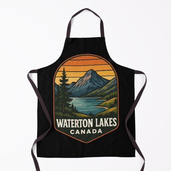 Item preview, Waterton Lakes National Park Retro Travel designed and sold by TomFrontierArt.
