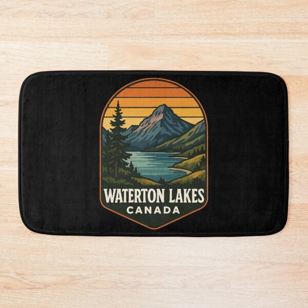 Item preview, Waterton Lakes National Park Retro Travel designed and sold by TomFrontierArt.
