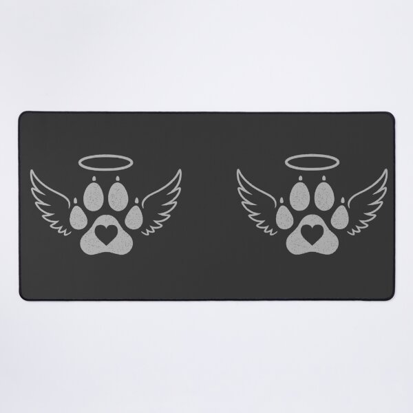 Item preview, Winged Paw Print Pet Memorial Gift Design, Gray designed and sold by Corvoria.