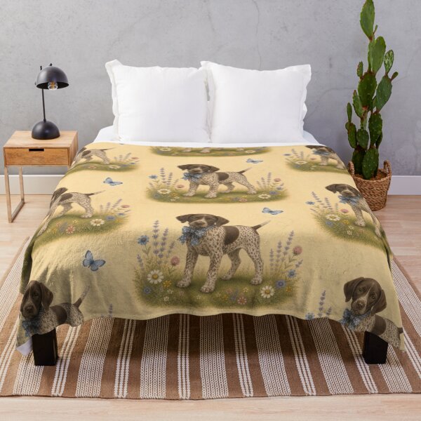 Item preview, German Shorthaired Pointer Puppy Dog Floral Baby Nursery Room designed and sold by DogGonePeople.