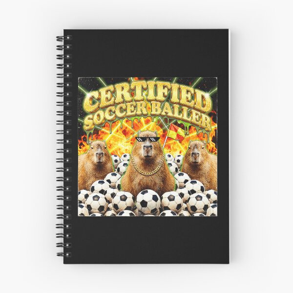 Item preview, Certified Soccer Baller Capybara Meme With Chaotic Retro Sports Energy designed and sold by Masonixem.