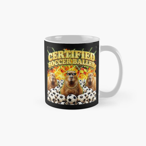 Item preview, Certified Soccer Baller Capybara Meme With Chaotic Retro Sports Energy designed and sold by Masonixem.
