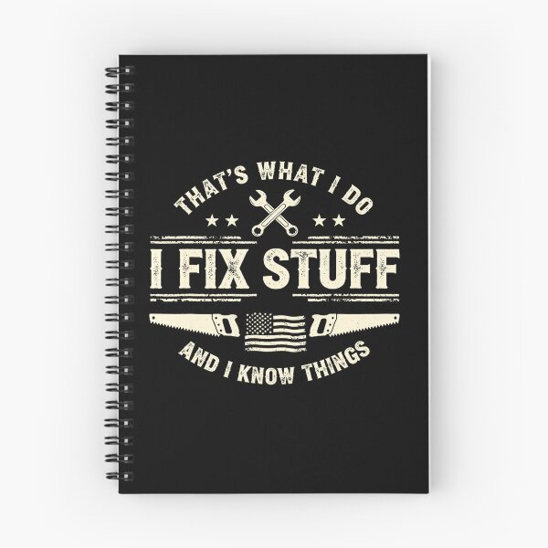 Item preview, Fix Stuff And Know Things Funny Dad Workshop Vintage designed and sold by zamiokaline.