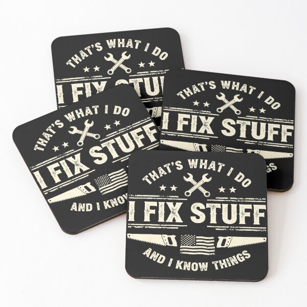 Item preview, Fix Stuff And Know Things Funny Dad Workshop Vintage designed and sold by zamiokaline.