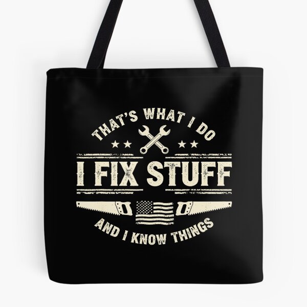 Item preview, Fix Stuff And Know Things Funny Dad Workshop Vintage designed and sold by zamiokaline.
