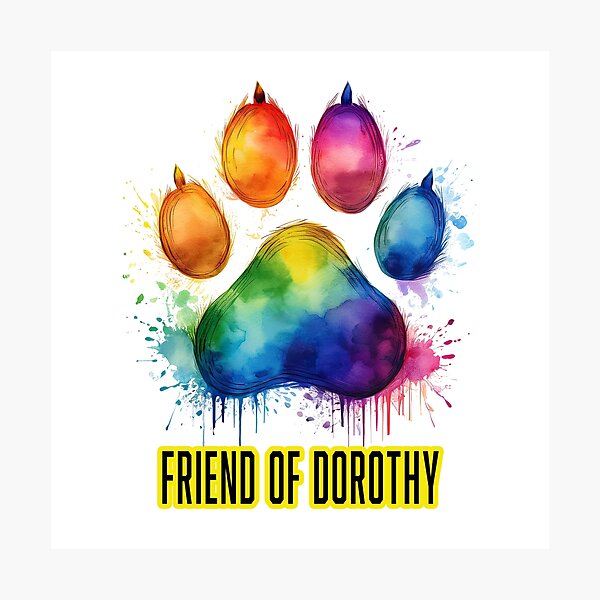 Item preview, RAINBOW DOG PAW.   FRIEND OF DOROTHY designed and sold by BIGPIX91011.