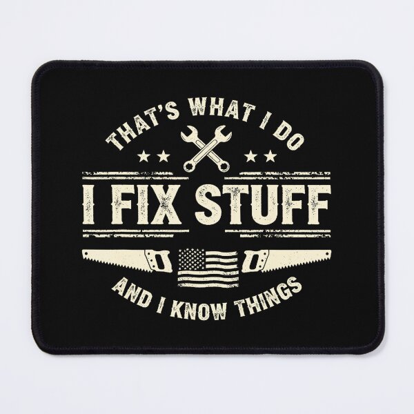 Item preview, Fix Stuff And Know Things Funny Dad Workshop Vintage designed and sold by zamiokaline.