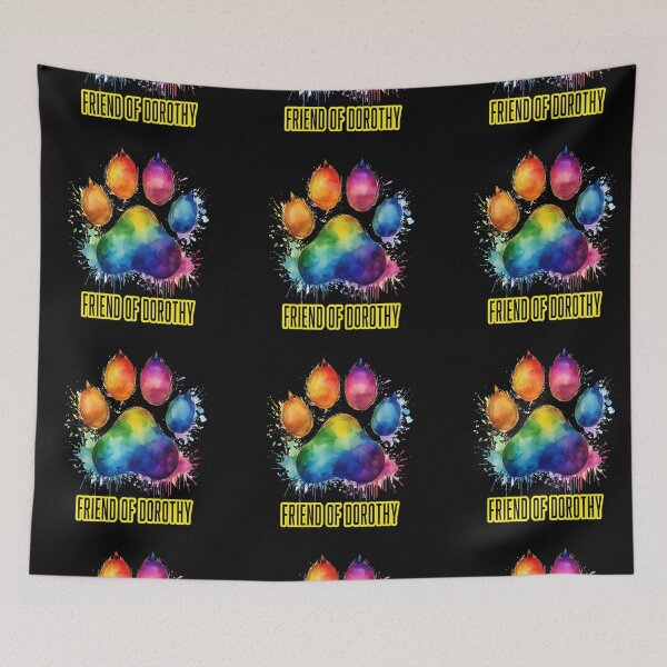 Item preview, RAINBOW DOG PAW.   FRIEND OF DOROTHY designed and sold by BIGPIX91011.