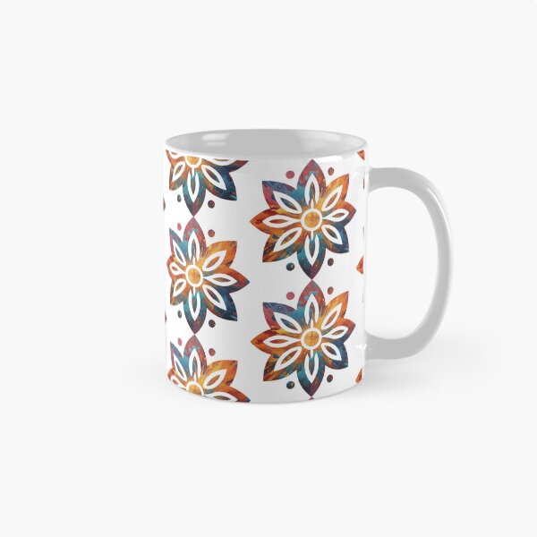 Item preview, Fiery Sunflare Bloom Geometric Flower Art designed and sold by Osmose-Studio ⭐⭐⭐⭐⭐.